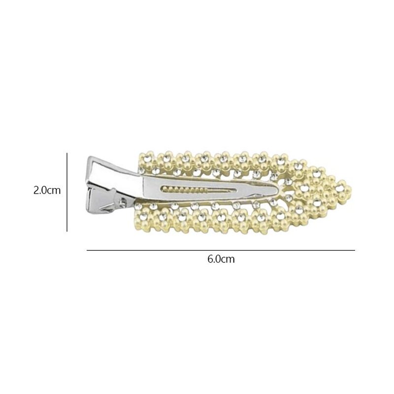 Hair Clips Manufacturer - Silver Gold Black Diamond Metal Pin Rhinestone Creaseless for Women Girls