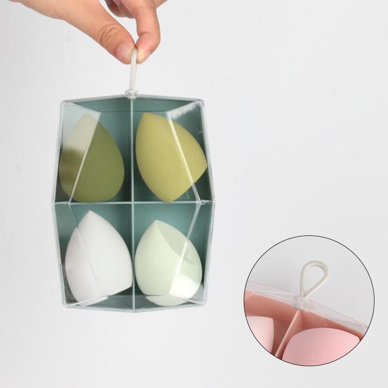 Makeup Sponge Manufacturer - Custom Logo Multi-Colored Professional Wet Dry Use 4Pcs with Storage Box