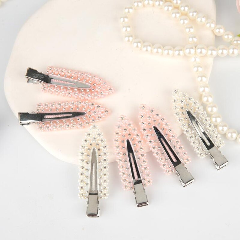 Hair Clips Manufacturer - Silver Gold Black Diamond Metal Pin Rhinestone Creaseless for Women Girls