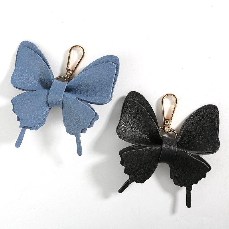 Keychain Manufacturer - Fashion Lovely Butterfly Charm Leather Women PU Pendant Butterfly