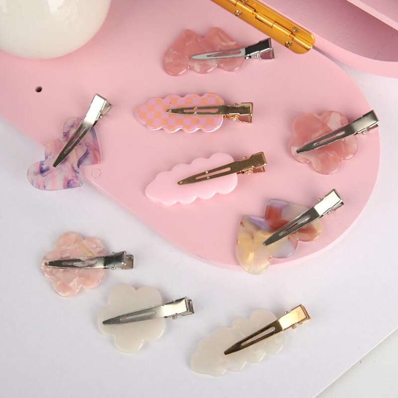 Hair Clips Manufacturer - New Non Slip Acetate Colorful Bang Flat Seamless Duckbill for Makeup