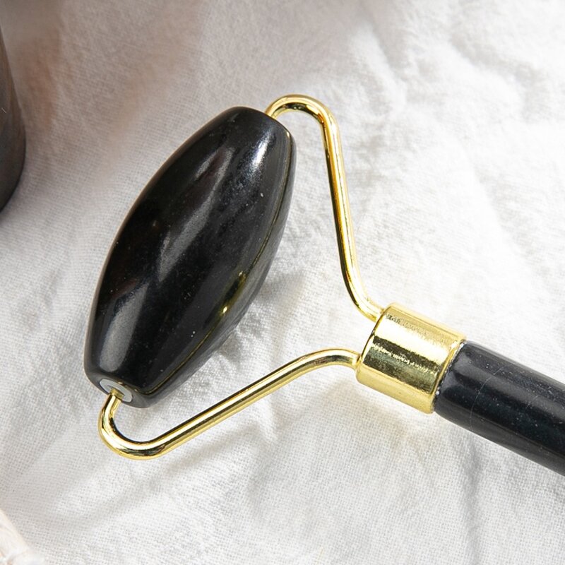 Jade Roller Manufacturer - Skin Care Facial Beauty Massage Tools Custom LOGO Black Jade Stone Face Lifting