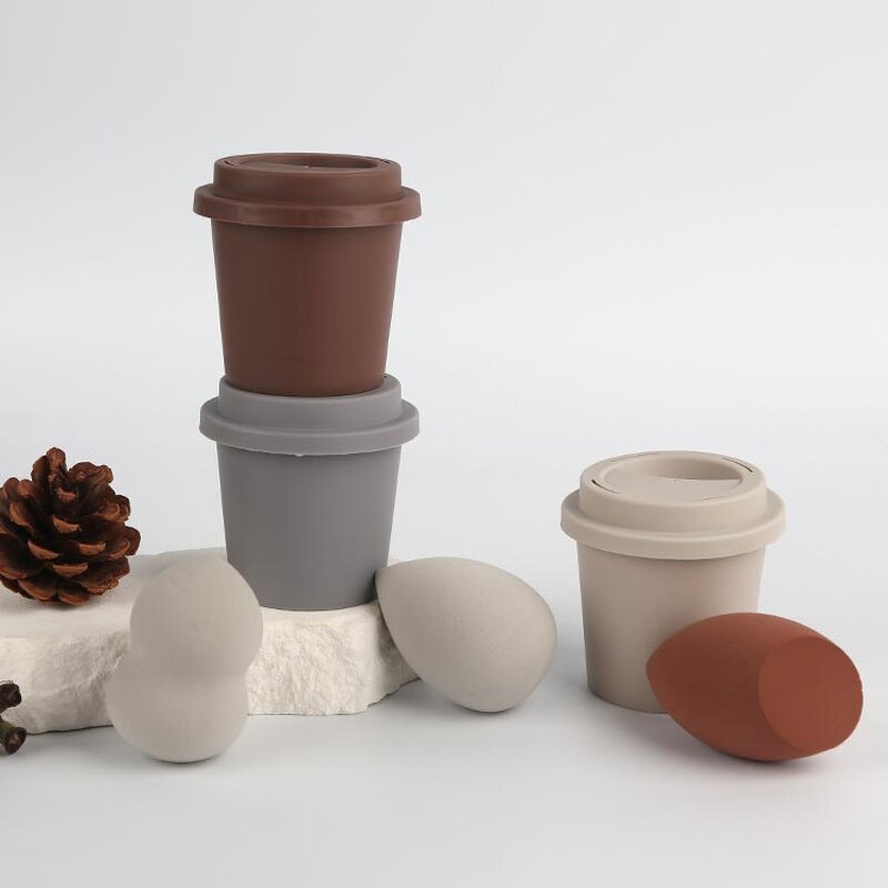 Makeup Sponge Set Manufacturer - Custom Premium Quality Multi-Colored Latex Free Blender with Coffee Cup Case
