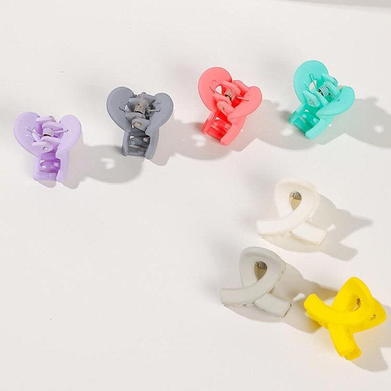 Hair Clips Manufacturer - Wholesale Fashion Cute Mini Solid Color Frosted Candy Plastic Claw