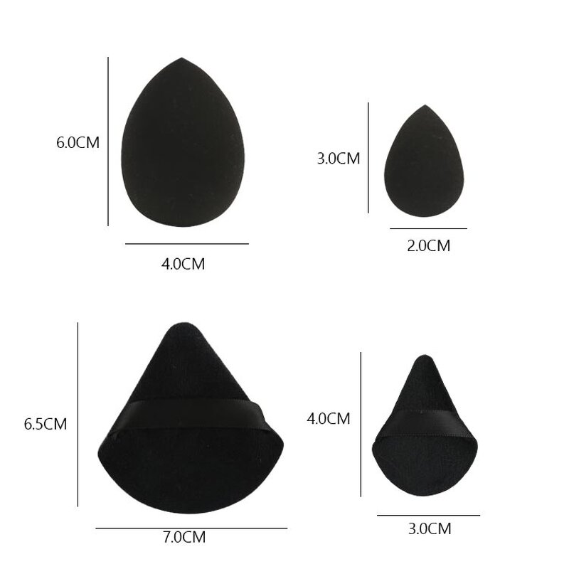 Makeup Sponge Set Manufacturer - 12Pcs Velvet Triangle Powder Puffs Soft Latex Free for Foundation Concealer