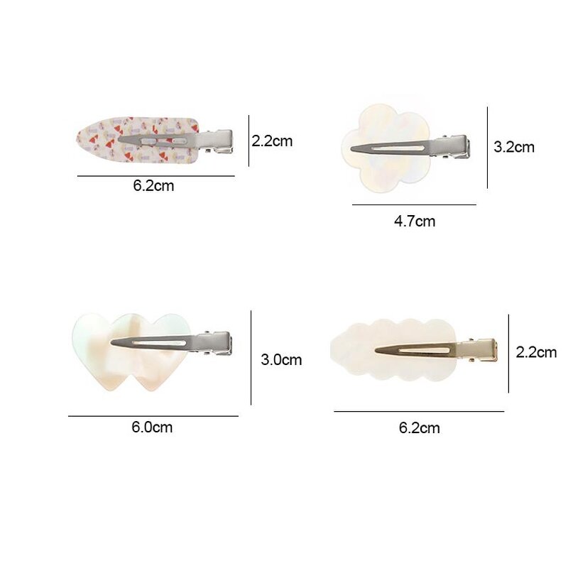 Hair Clips Manufacturer - New Non Slip Acetate Colorful Bang Flat Seamless Duckbill for Makeup