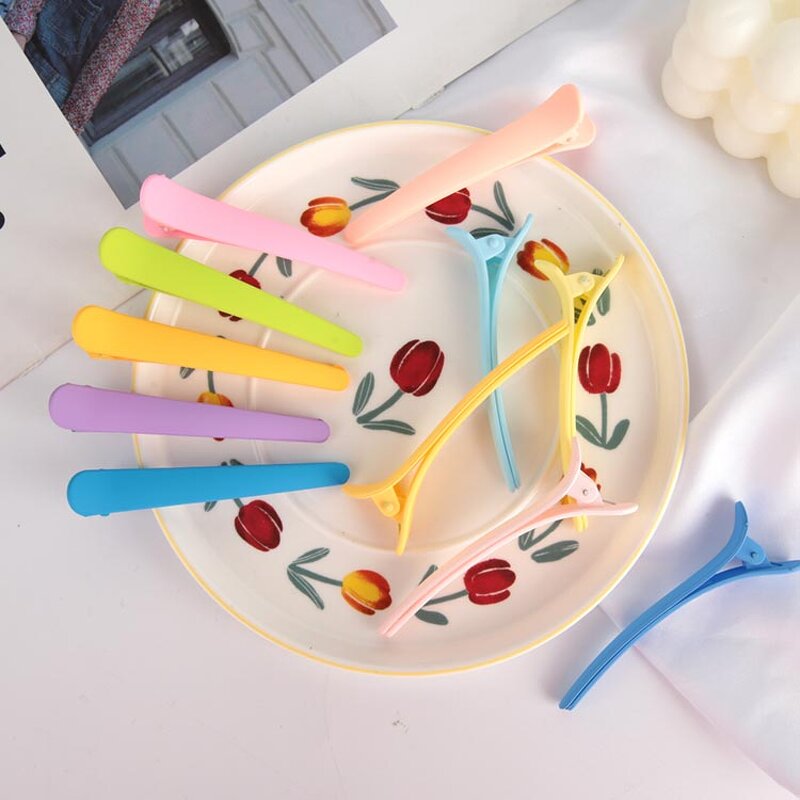 Hair Clips Manufacturer - Non-Slip 3Pcs Gradient Color Plastic Matte Duckbill for Styling Sectioning