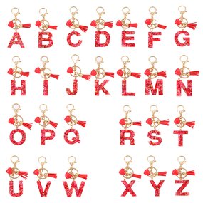 Keychain Manufacturer - Creative Party Gifts Personalized Aesthetic Tassels Resin Initial Letter Charm