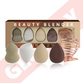 Makeup Sponge Set Manufacturer - Factory Custom Private Logo a Grade Super Soft Beauty Blender Vegan with Holder