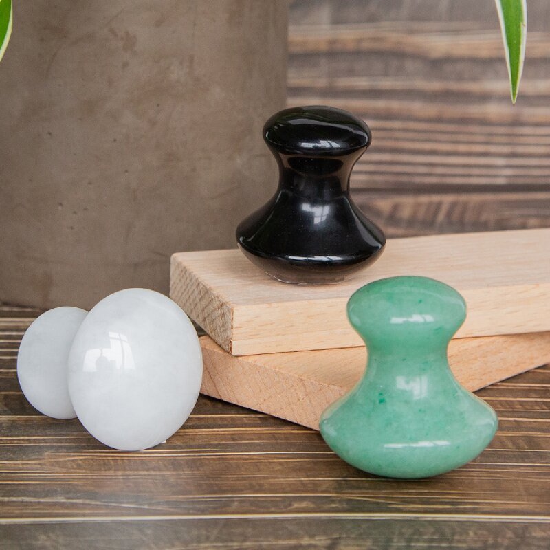 Gua Sha Tool Manufacturer - Natural Rose Quartz Green Aventurine White Jade Face Eyes Massager Custom Mushroom