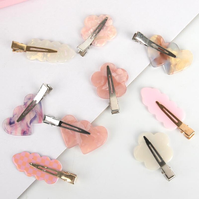 Hair Clips Manufacturer - New Non Slip Acetate Colorful Bang Flat Seamless Duckbill for Makeup