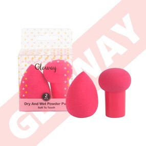 Powder Puff Set Manufacturer - New Beauty Tool Wet Dry Dual-Use 2Pcs Mushroom and Makeup Sponge