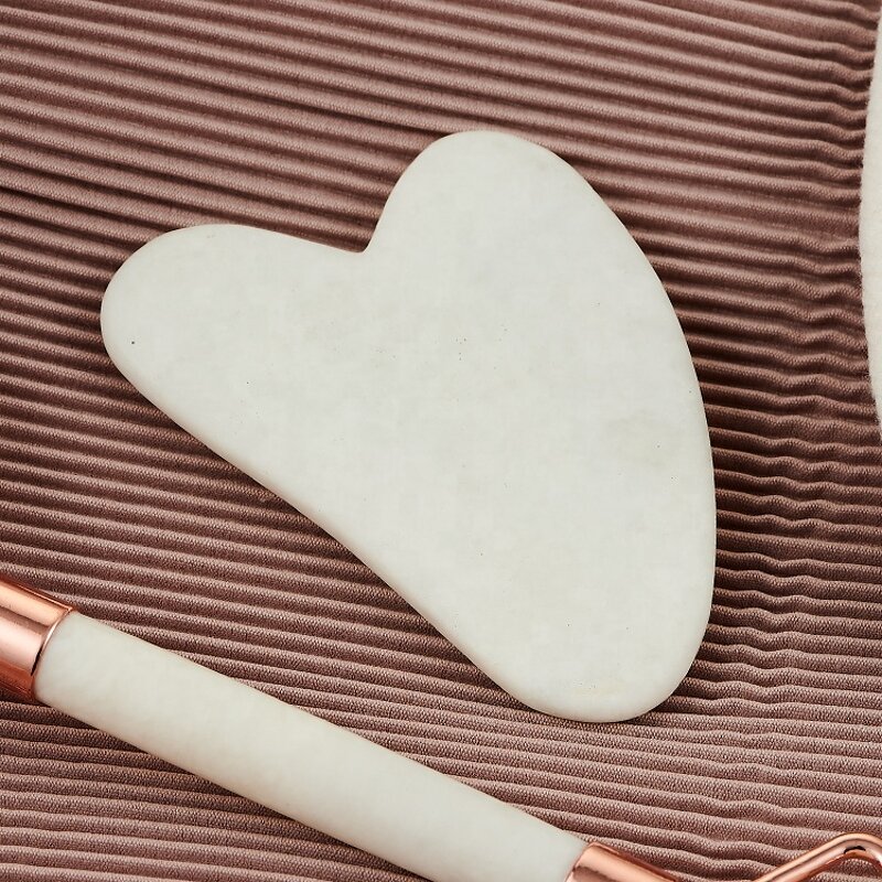 Gua Sha Tool Manufacturer - Hot Sales 3 Specifications Custom 100% Real Natural White Jade for Neck Body