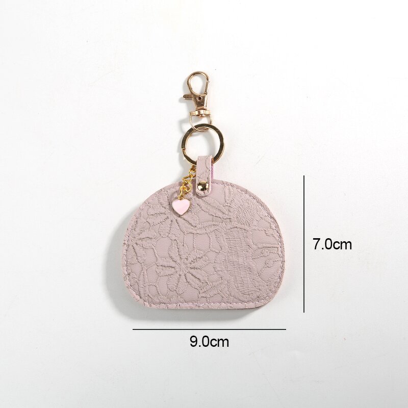 Keychain Mirror Manufacturer - Portable Mini Shaped Cosmetic Compact Travel PU Leather Frame