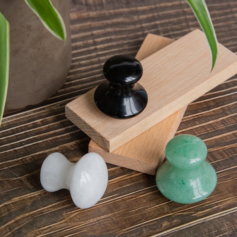 Gua Sha Tool Manufacturer - Natural Rose Quartz Green Aventurine White Jade Face Eyes Massager Custom Mushroom