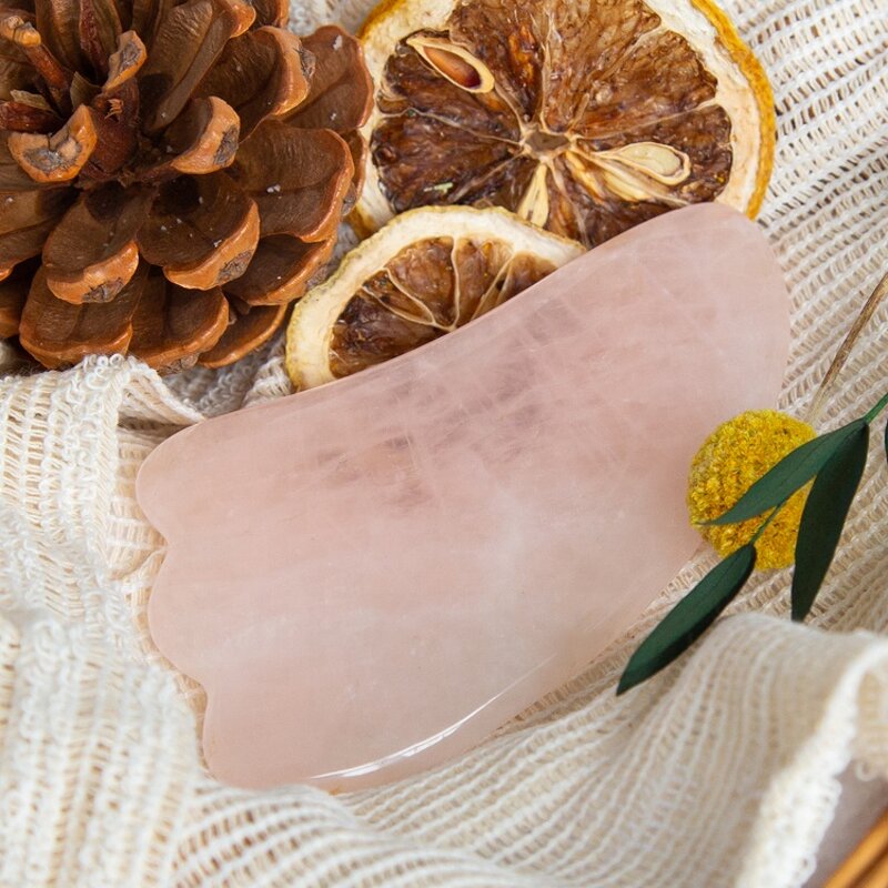 Gua Sha Stone Manufacturer - OEM Natural Handmade Facial Heart Shape Pink Rose Quartz