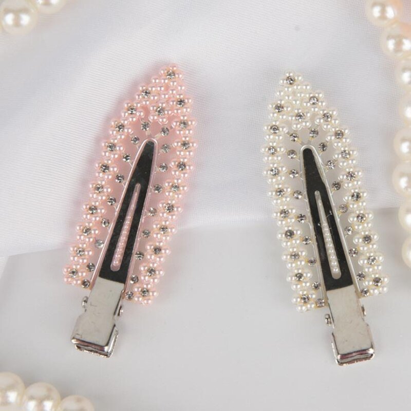 Hair Clips Manufacturer - Silver Gold Black Diamond Metal Pin Rhinestone Creaseless for Women Girls