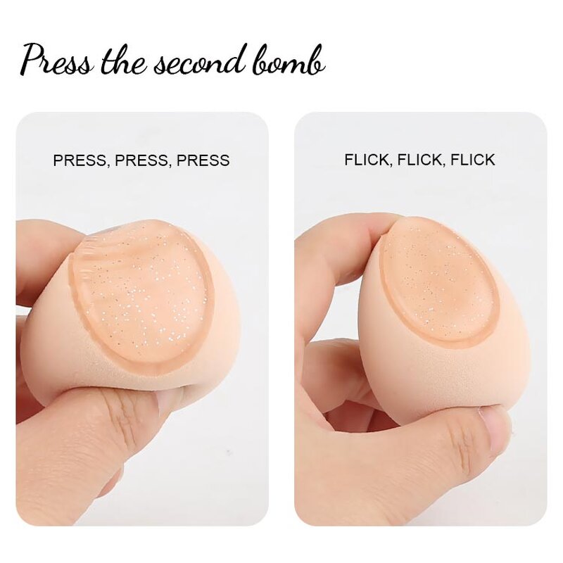 Makeup Sponge Manufacturer - Custom New 2 in 1 Dual-Use Silicone Teardrop Latex Free with Silicone Pad