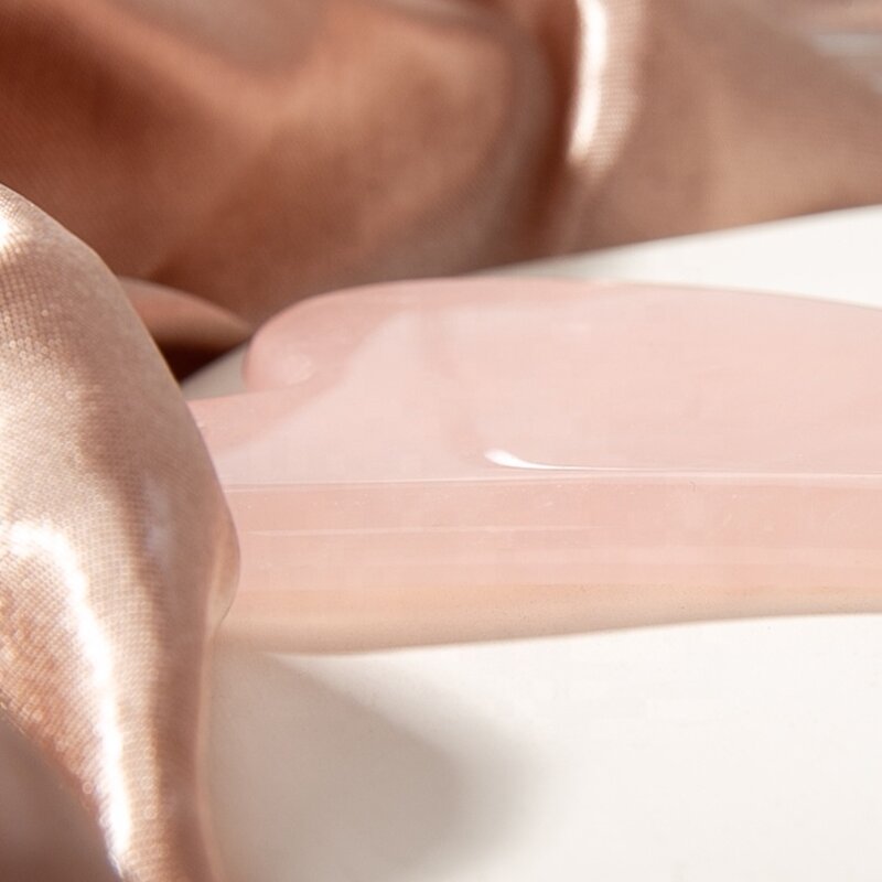 Gua Sha Stone Manufacturer - High Grade Natural Jade Stone Massage Facial Lifting Rose Quartz with Packaging