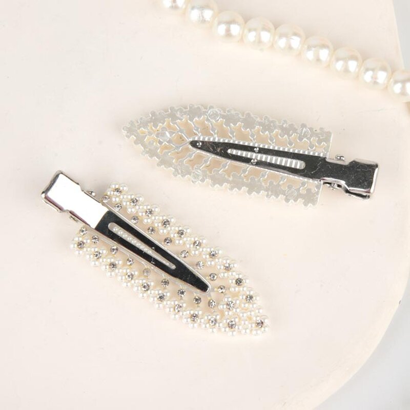 Hair Clips Manufacturer - Silver Gold Black Diamond Metal Pin Rhinestone Creaseless for Women Girls