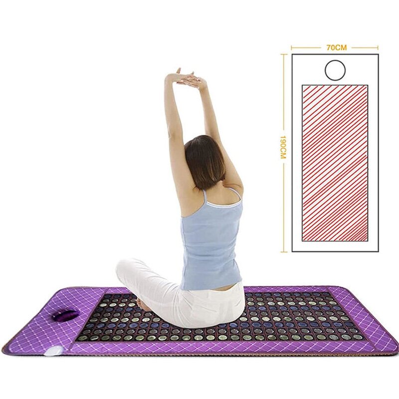 Jade Tourmaline Heating Pad - Far Infrared Electric Stone Therapy Massage Mattress