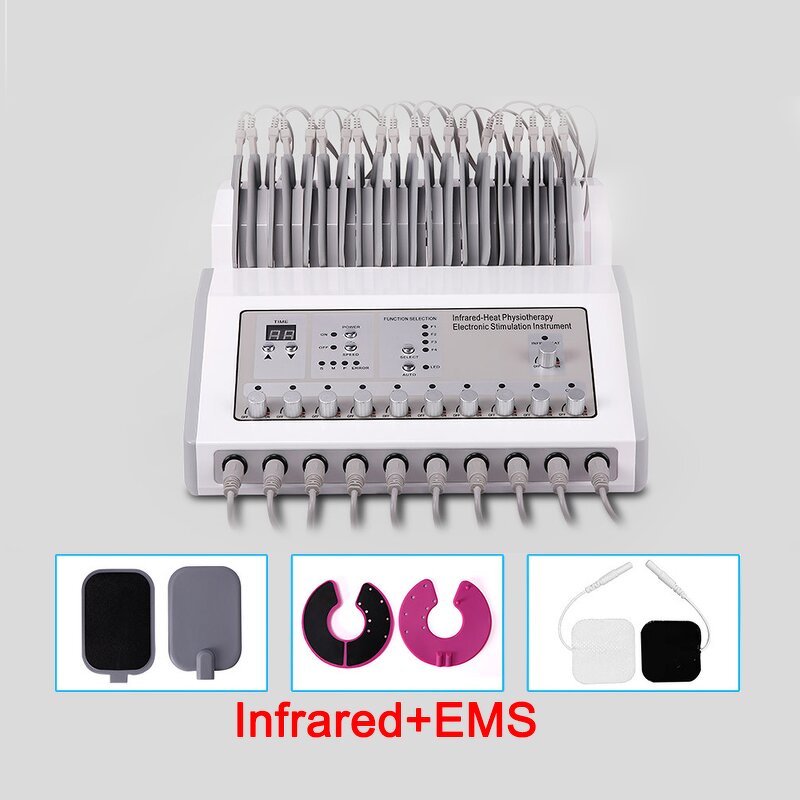 Dual Channel Tens Machine - New EMS Russian Heat Physiotherapy Muscle Stimulation Tool