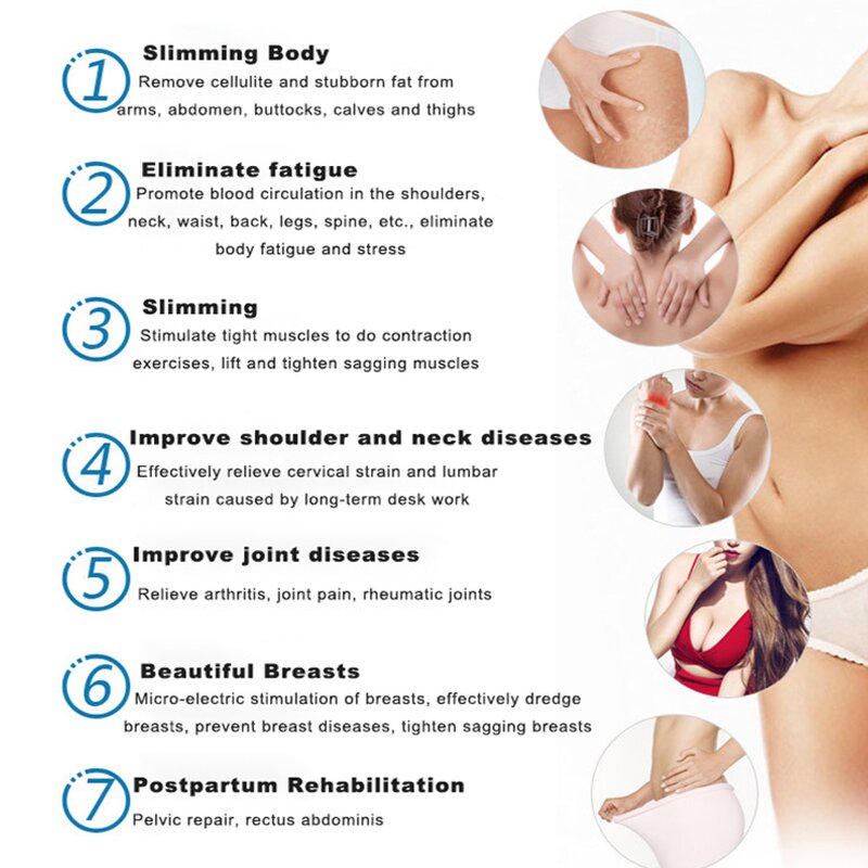 Dual Channel Tens Machine - New EMS Russian Heat Physiotherapy Muscle Stimulation Tool