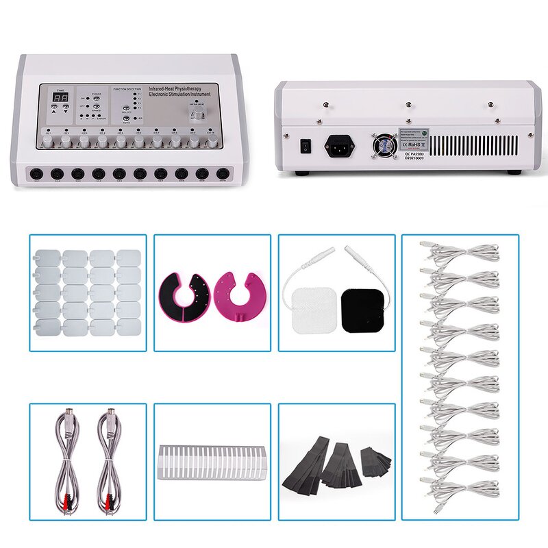 Dual Channel Tens Machine - New EMS Russian Heat Physiotherapy Muscle Stimulation Tool
