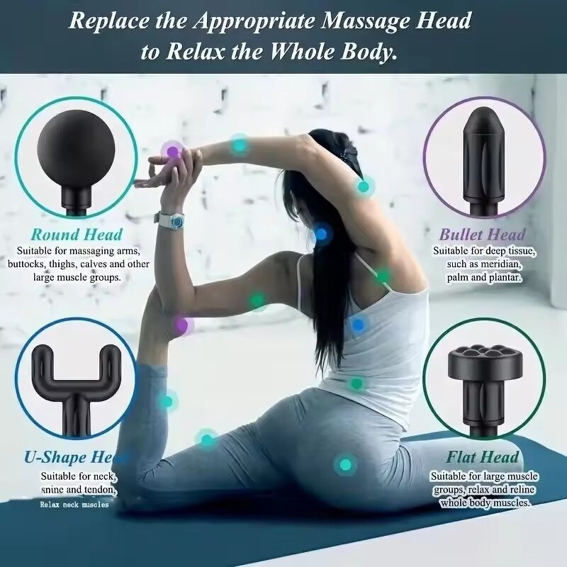 Wireless Fascia Gun - Mini Smart High Speed Deep Tissue Body Muscle Massager