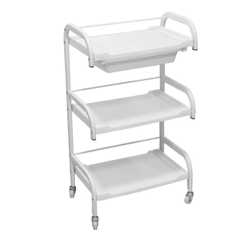 3 Layers Salon Trolley - Guangzhou Beauty Equipment 4 Wheels Rolling Cart Stand