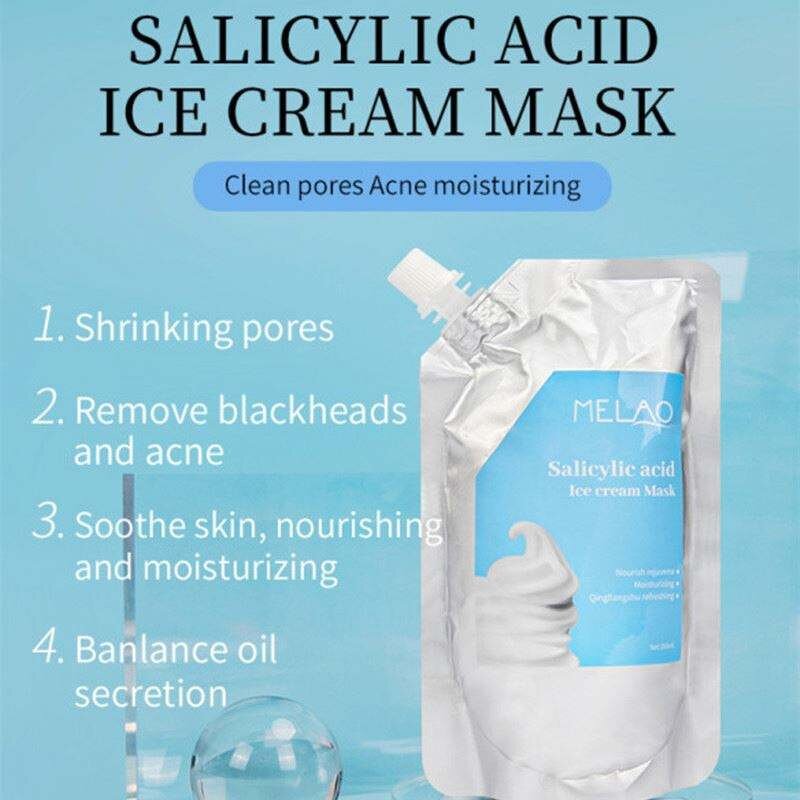 Salicylic Acid Facial Mask - OEM Private Label Repairing Soothing Anti Acne Ice Cream Mask