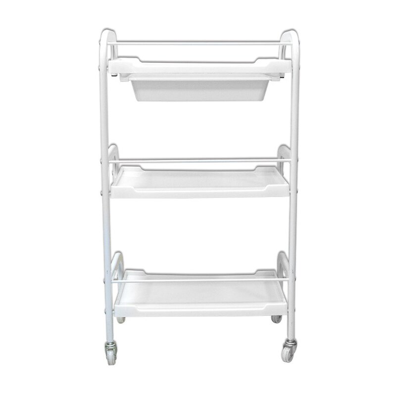 3 Layers Salon Trolley - Guangzhou Beauty Equipment 4 Wheels Rolling Cart Stand