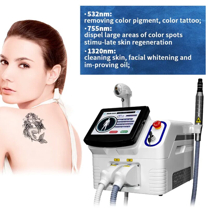 2 in 1 Laser Machine - Portable Diode 808 Picosecond Tattoo Hair Removal Tool