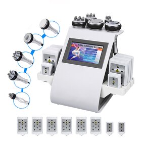6 in 1 Cavitation Machine - 2023 Hot Sale 40k Ultrasonic Vacuum RF Weight Loss Tool