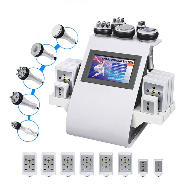 6 in 1 Cavitation Machine - 2023 Hot Sale 40k Ultrasonic Vacuum RF Weight Loss Tool