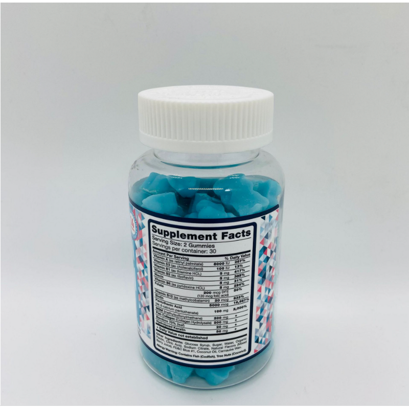 Biotin Collagen Gummies - Hot Sale Private Label Vegan Bear Vitamins Hair Skin Nails