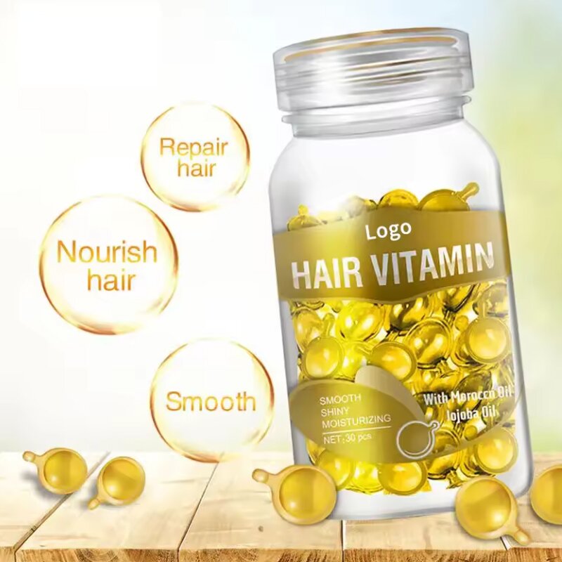 Organic Hair Growth Oil - Gummy Vitamins Capsule Hair Care Treatment Supplement