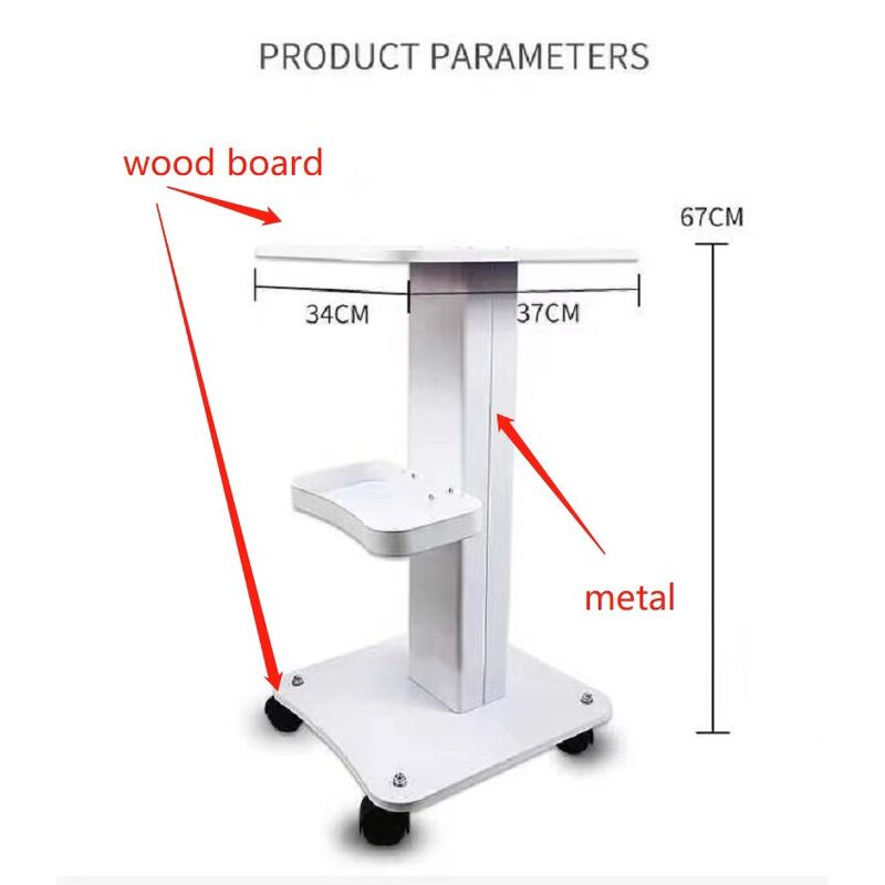 Desktop Salon Trolley - Beauty Equipment Rolling Cart Stand for Salon Use