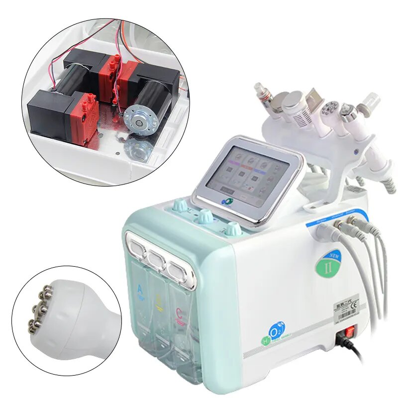 2nd Gen Aqua Peeling Machine - New Tech Bio Microcurrent Small Bubble H2O2 Facial Tool