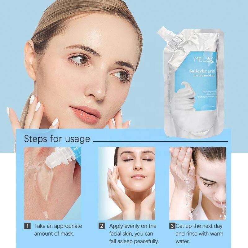Salicylic Acid Facial Mask - OEM Private Label Repairing Soothing Anti Acne Ice Cream Mask