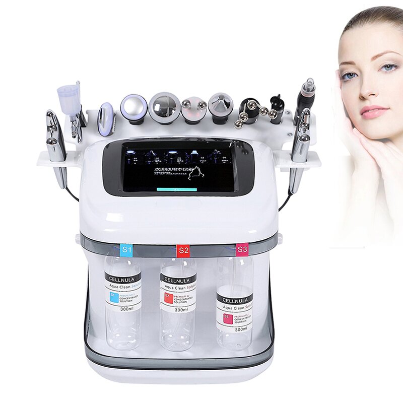 10 in 1 Microdermabrasion - New H2O2 Water Facial Bio Lift Skin Scrubber Aqua Peeling Tool