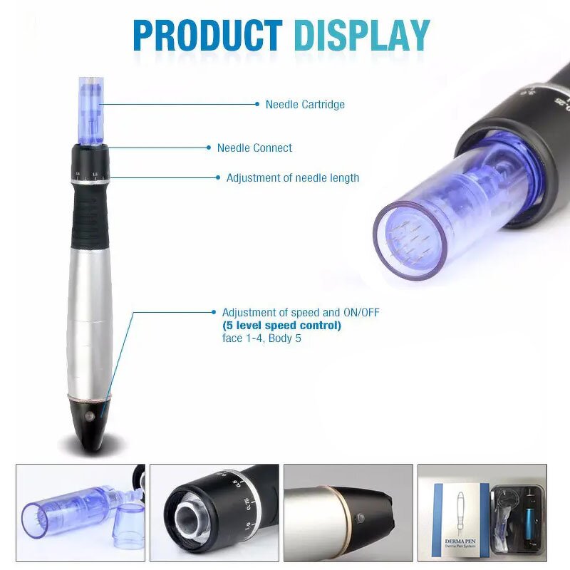 Dr Pen Ultima A1 - Newest 5-speed Wireless Microneedle Derma Pen Therapy System