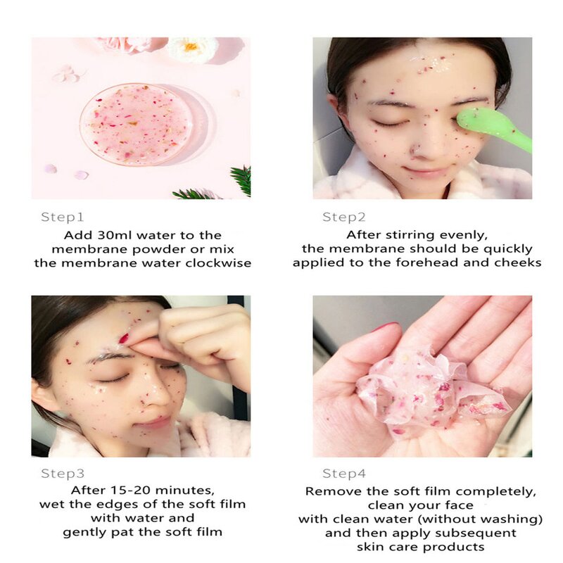Jelly Facial Mask Powder - 2023 15ml Multi Color Rose Moisturizing Strip Mask