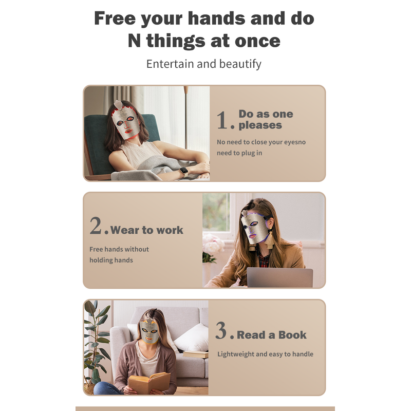 PDT Phototherapy Machine Manufacturer - 7 Color LED Wireless for Tender Skin