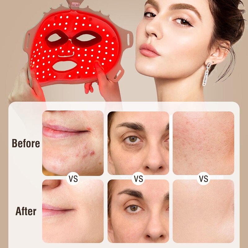 LED Facial Mask Manufacturer - 2025 Newest Flexible Silicone 7-Color Red Light for Anti-Aging