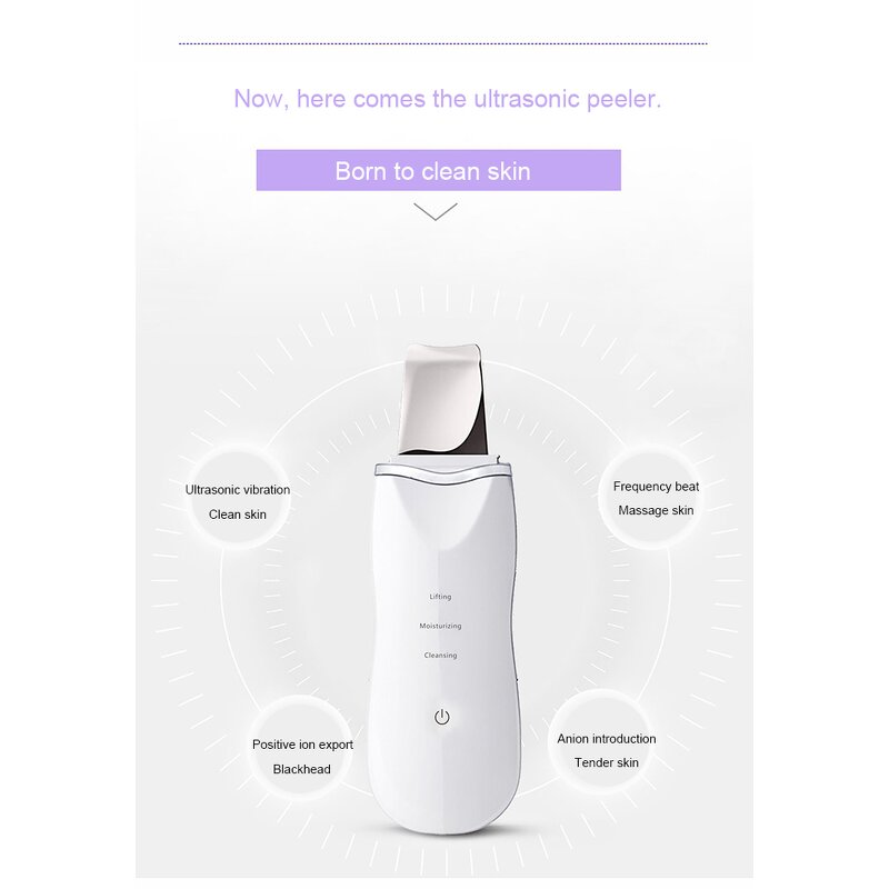 Facial Peeling Machine Manufacturer - Electric Dead Skin Scrubber Lift Sonic Ultrasonic Cleaner