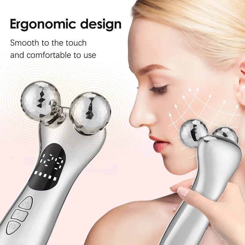 4D Massager Manufacturer - Skin Firming Low Frequency Pulse Neck Lift Facial Slimming Rechargeable Portable