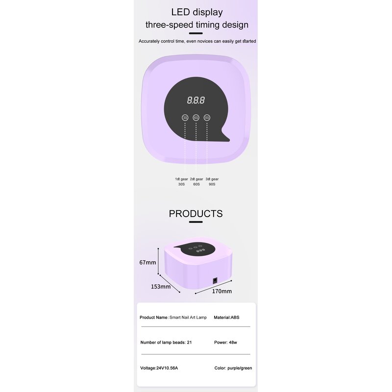 Nail Lamp Manufacturer - Factory Direct Selling Gel Salon LED UV Fast Curing for Home Use