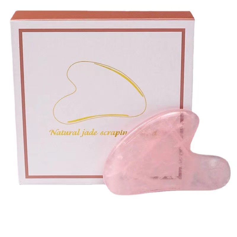 Resin Guasha Manufacturer - Pink Jawline Sculpting Massage Tool