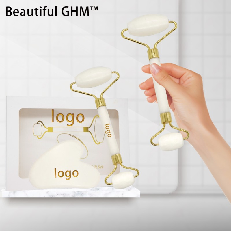 Jade Roller Set Factory - Custom Logo Double Head Facial Massager